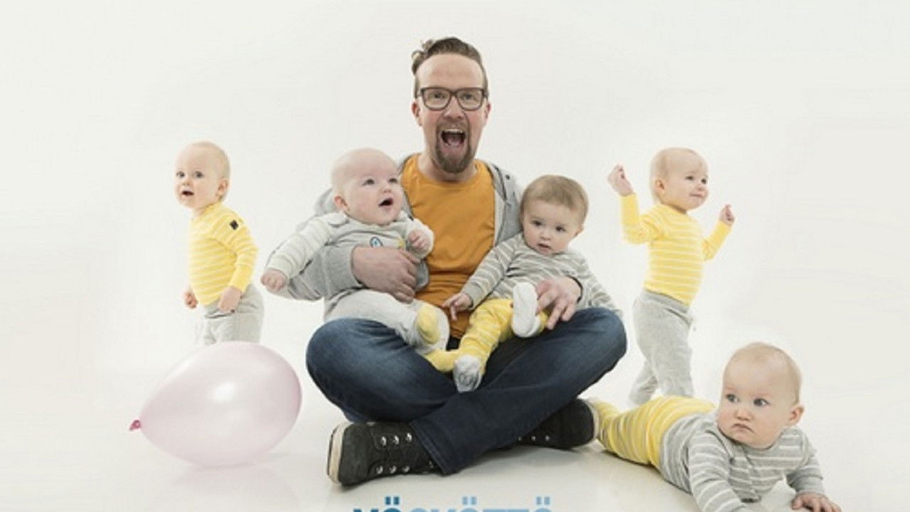 Man and a Baby backdrop