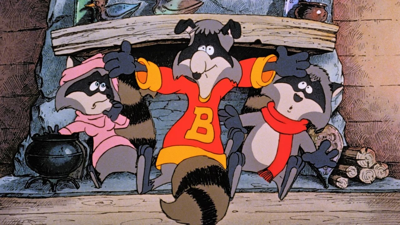 The Christmas Raccoons backdrop