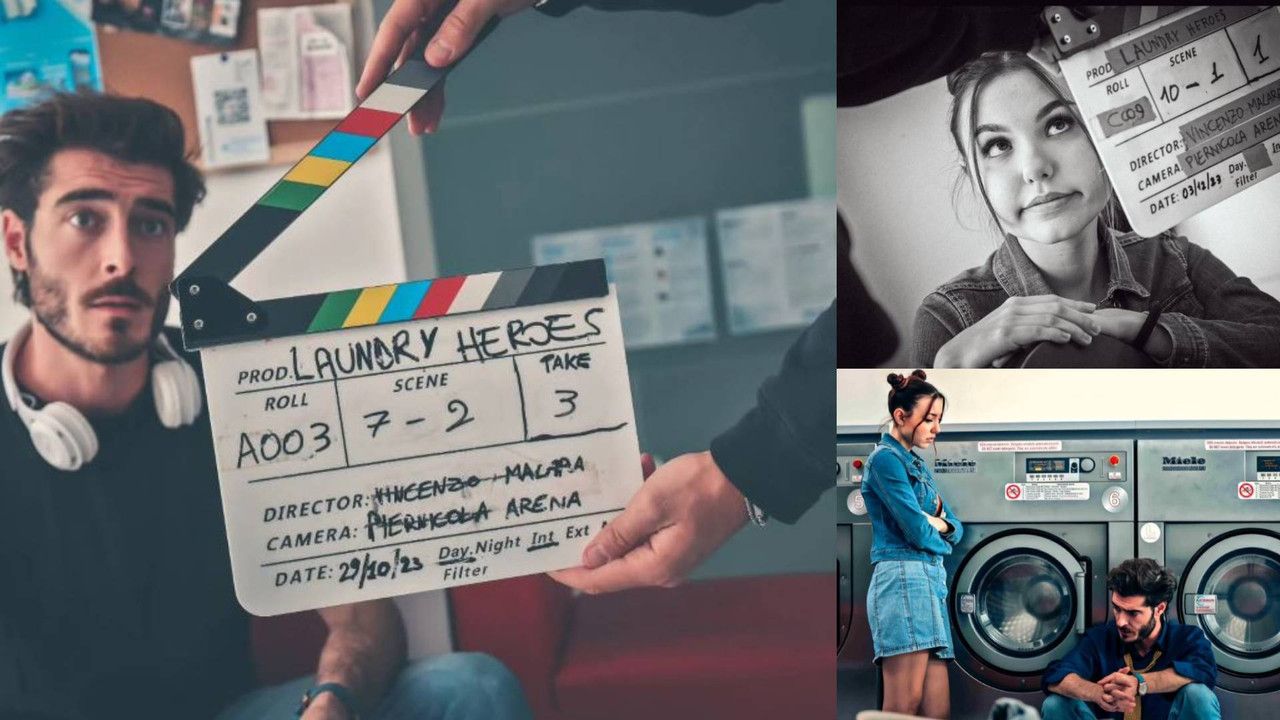 Laundry heroes backdrop