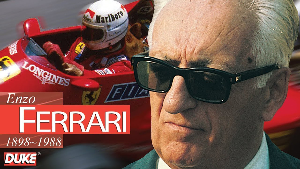 Enzo Ferrari 1898 - 1988 backdrop