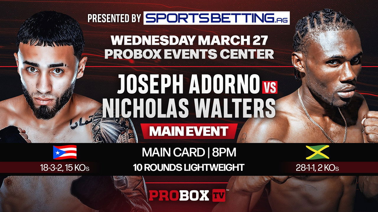 Joseph Adorno vs. Nicholas Walters backdrop