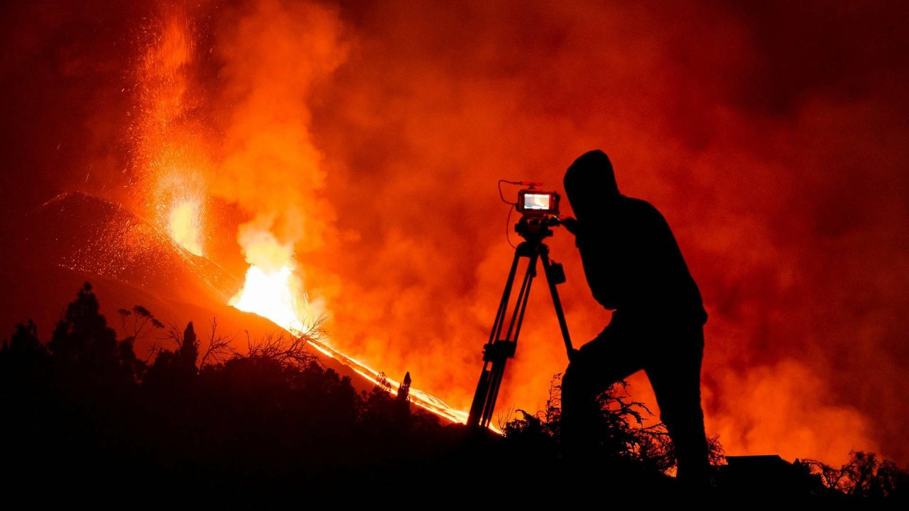 An Inhabited Volcano backdrop