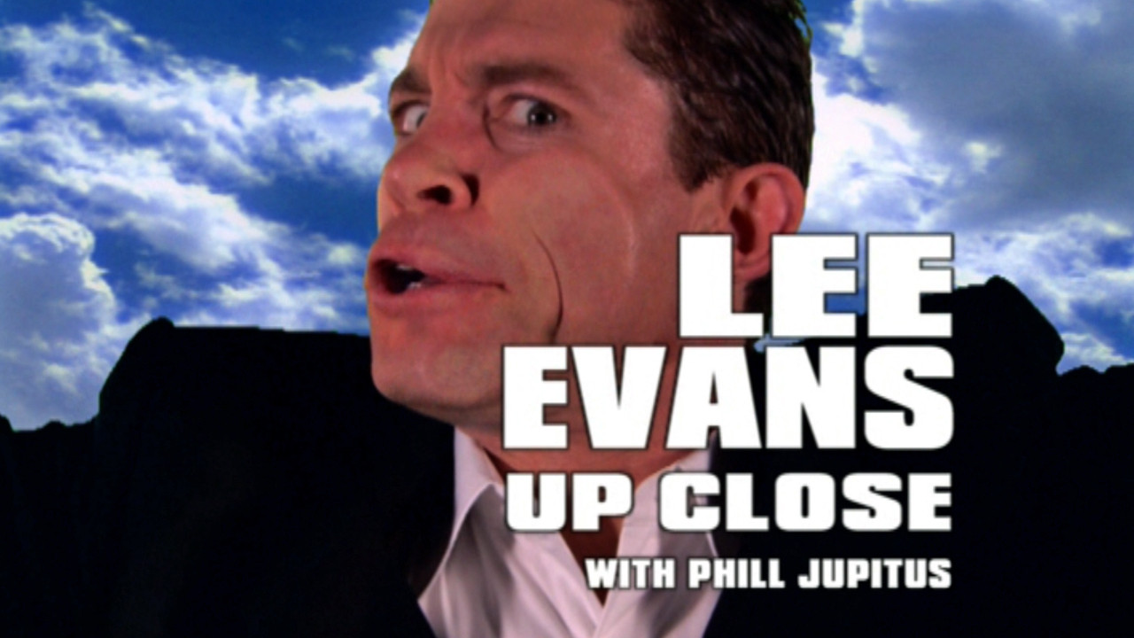 Lee Evans Up Close with Phill Jupitus backdrop
