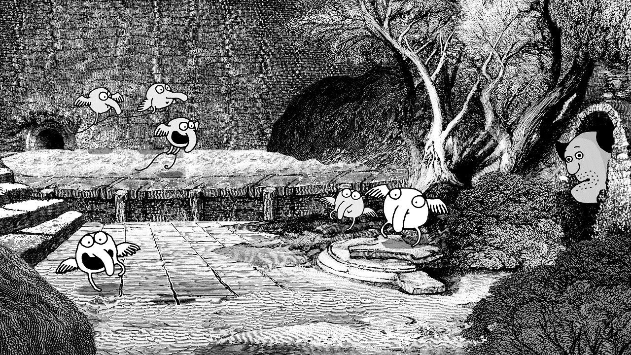 Lonely Monster Goes Out backdrop