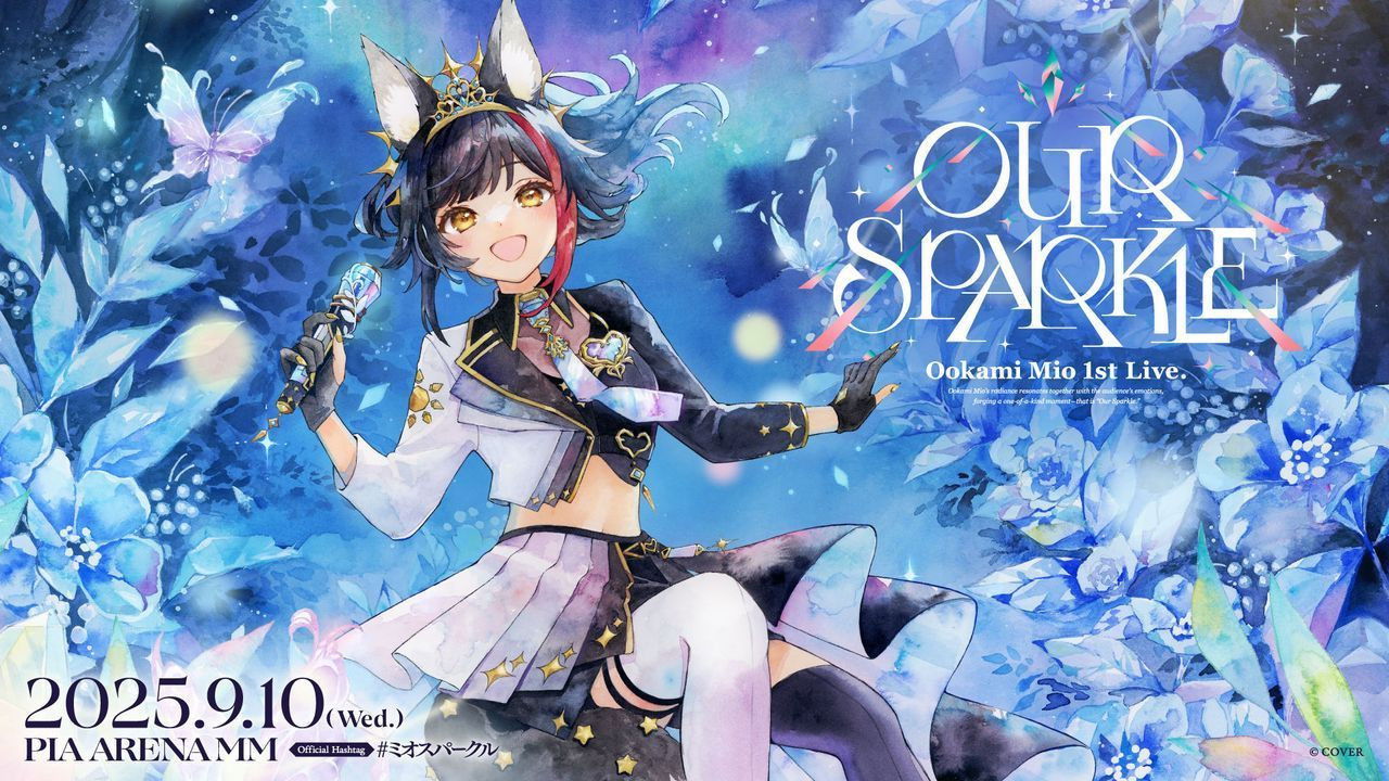 Ookami Mio 1st Live. “Our Sparkle” backdrop