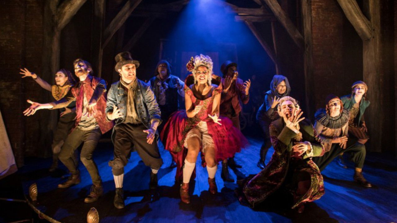 The Grinning Man backdrop