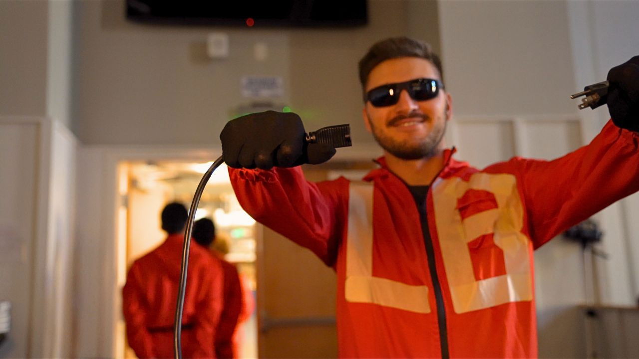 Cramming Christmas backdrop