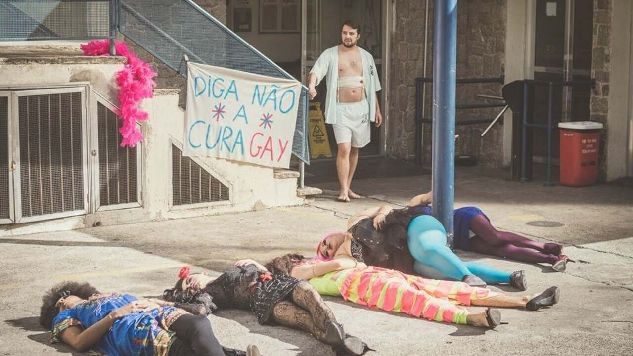 The Walking Gay backdrop