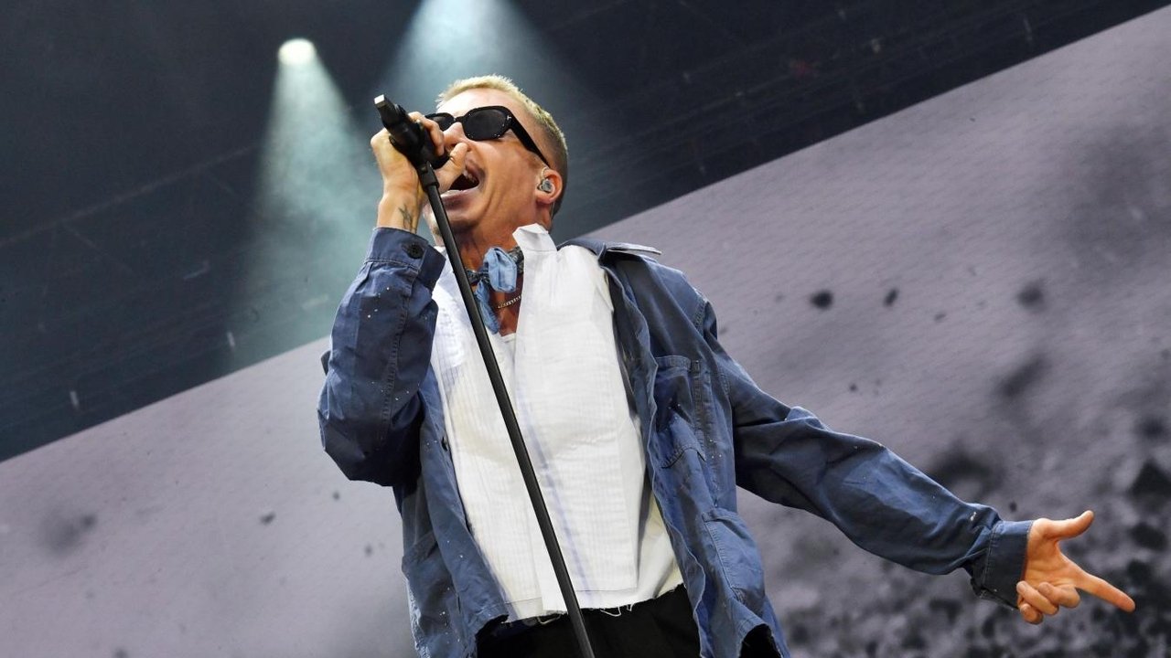 Macklemore en concert au Main Square Festival 2023 backdrop