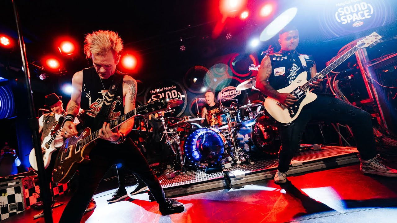 Sum 41 live in the Helpful Honda Sound Space at KROQ, Los Angeles, CA, USA backdrop