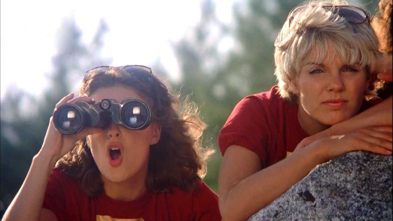 Cheerleaders Beach Party backdrop