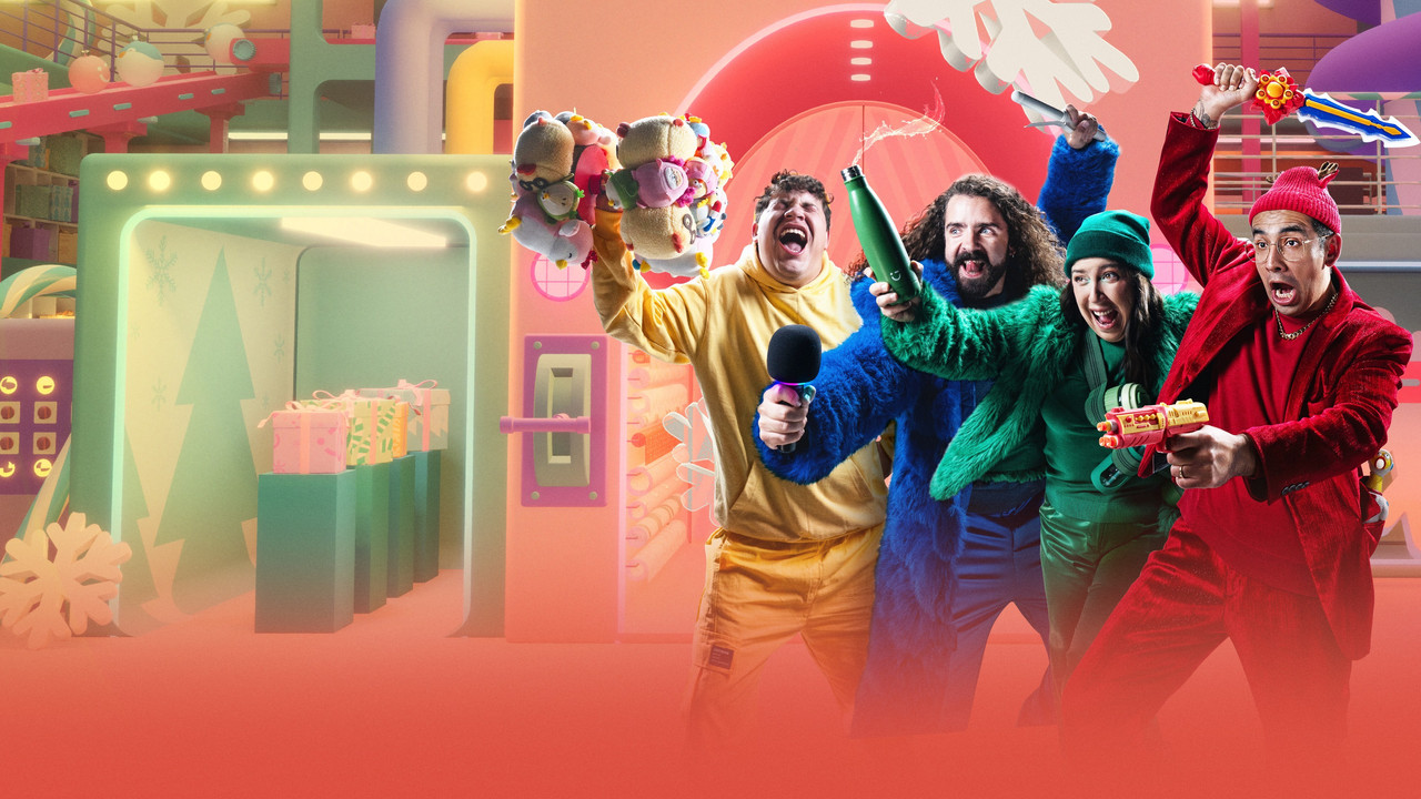 Intercambios Miniso: Un stand up navideño backdrop