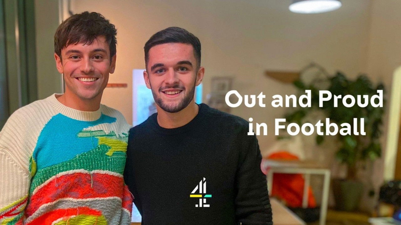 Out and Proud in Football backdrop