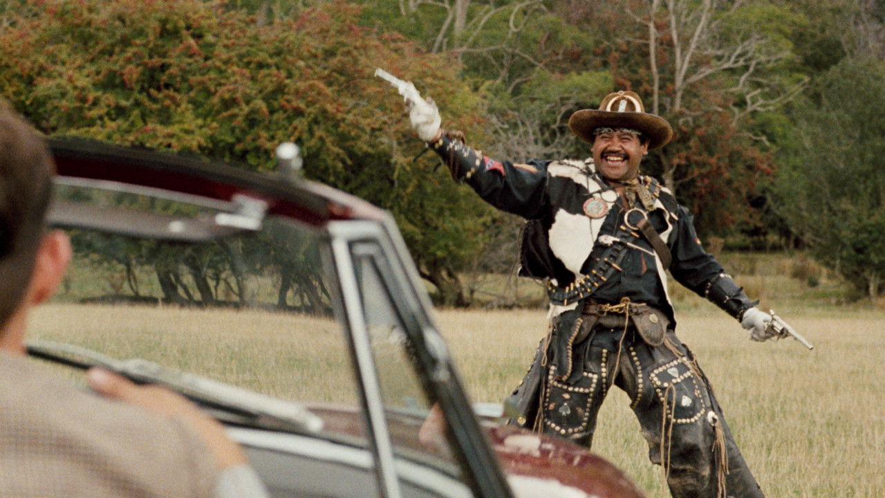 Came a Hot Friday backdrop