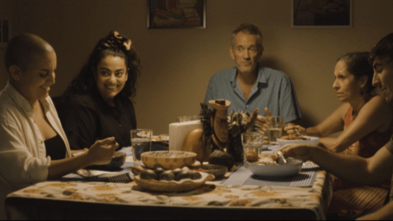 Rachel and Raha backdrop