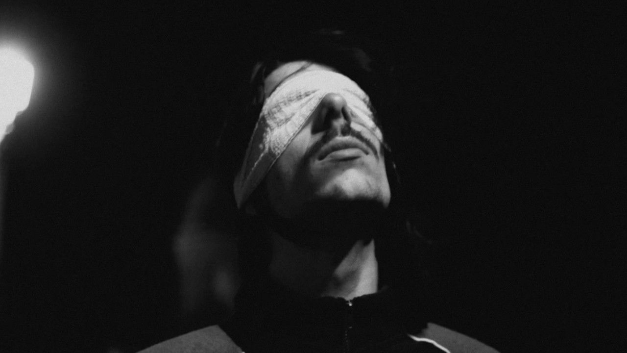 Vestige of closed eyelids backdrop