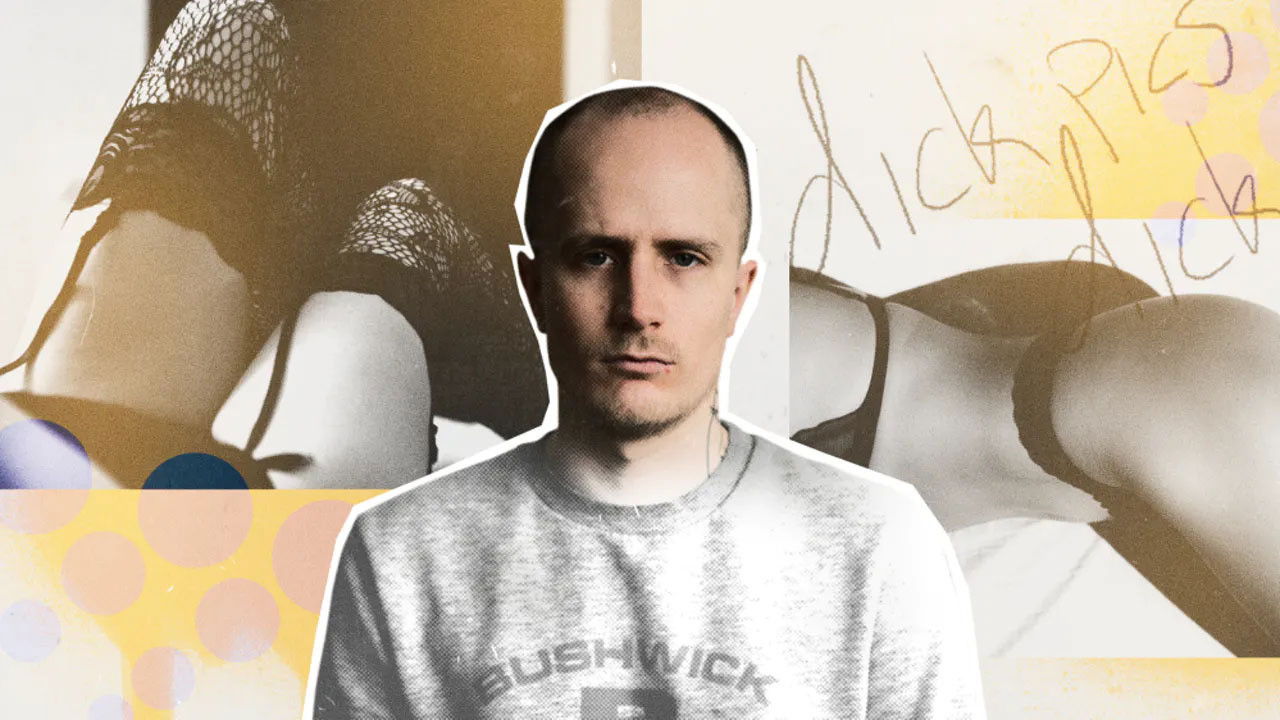 Alex undskylder dick pics backdrop