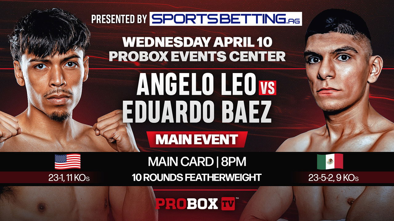 Angelo Leo vs. Eduardo Baez backdrop