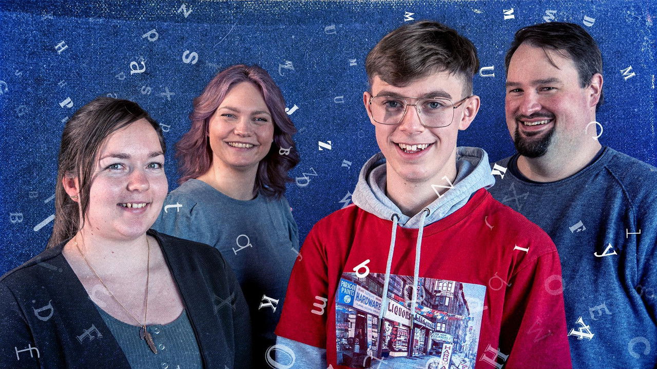 Vi er ordbildne backdrop