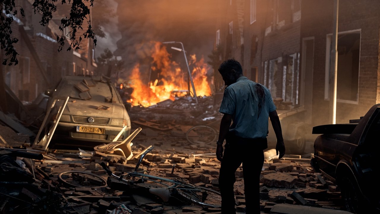 De vuurwerkramp backdrop