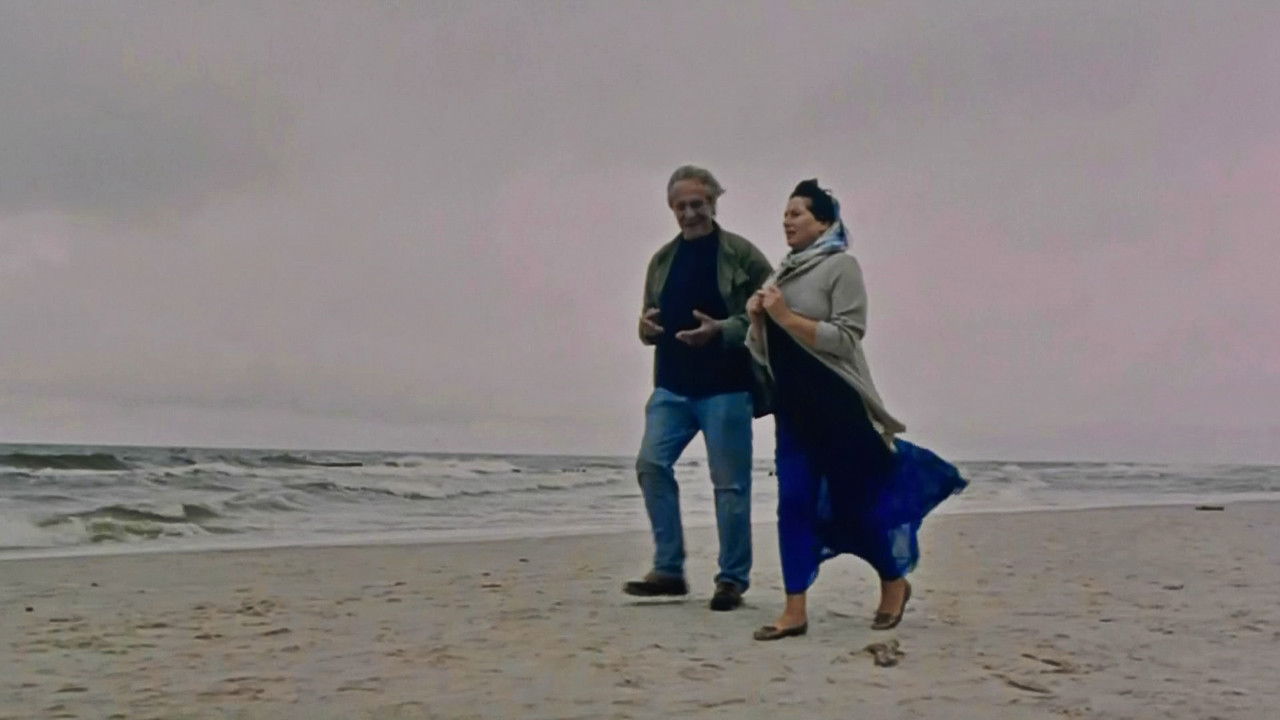 Stary człowiek i pies backdrop