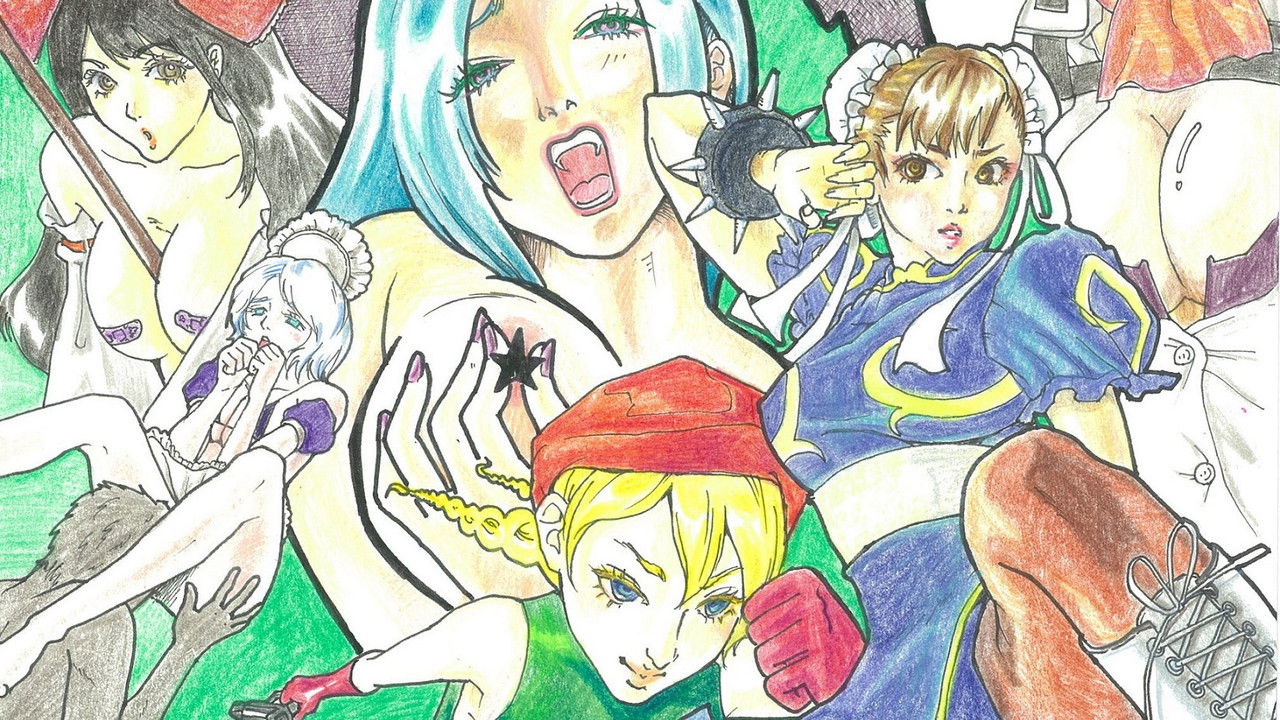 SUPER BODY: Cosplayer With Colossal Tits 6 Transformations: Anri Okita backdrop