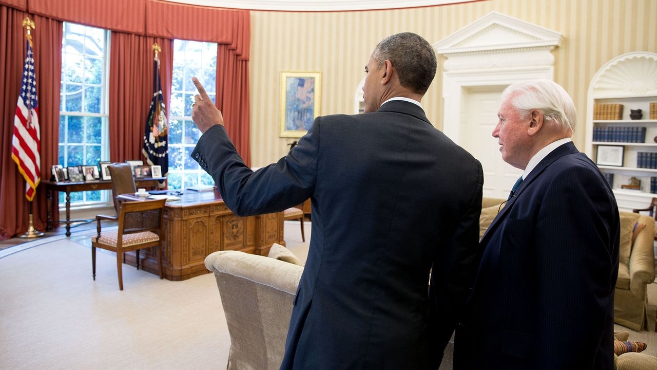 David Attenborough Meets President Obama backdrop