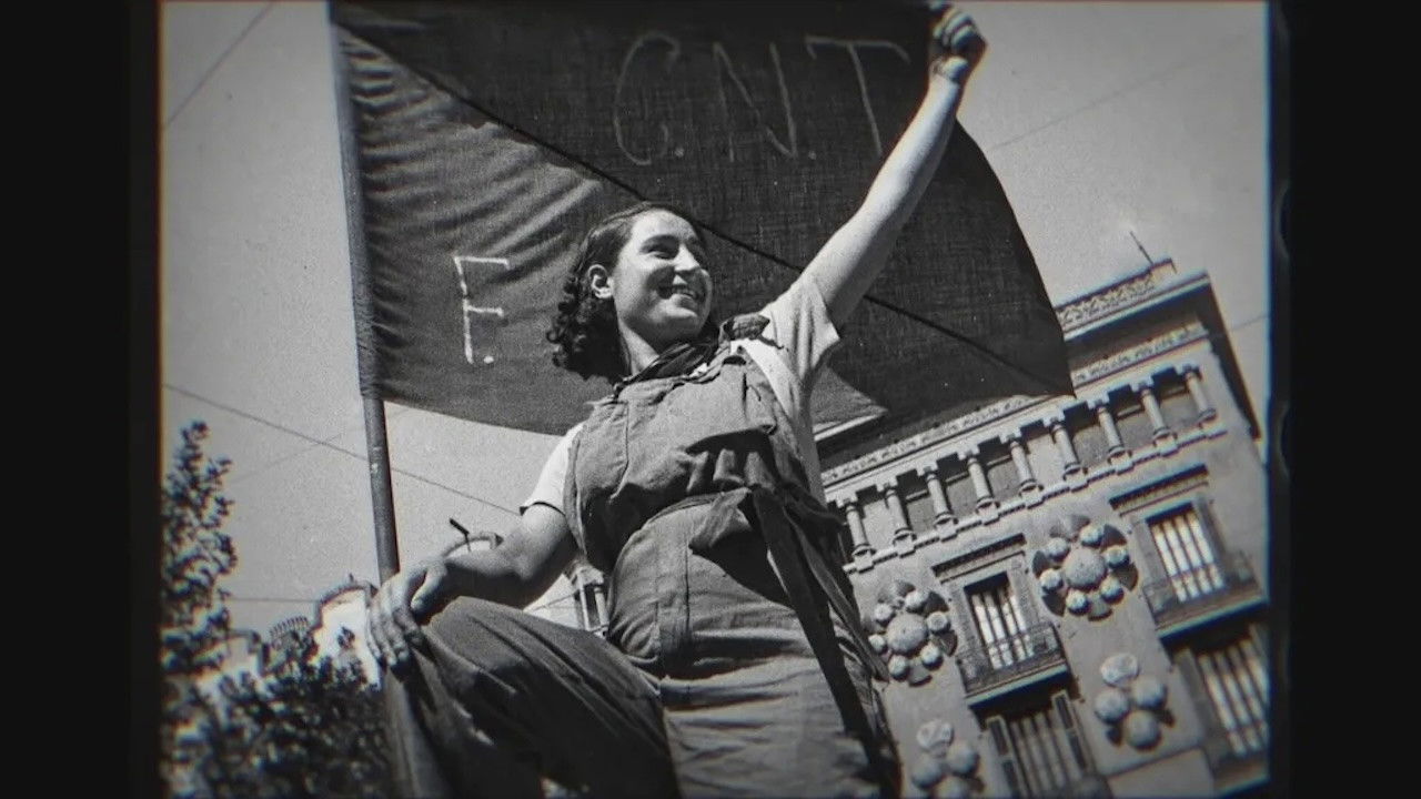 Anita. La miliciana tenia nom backdrop