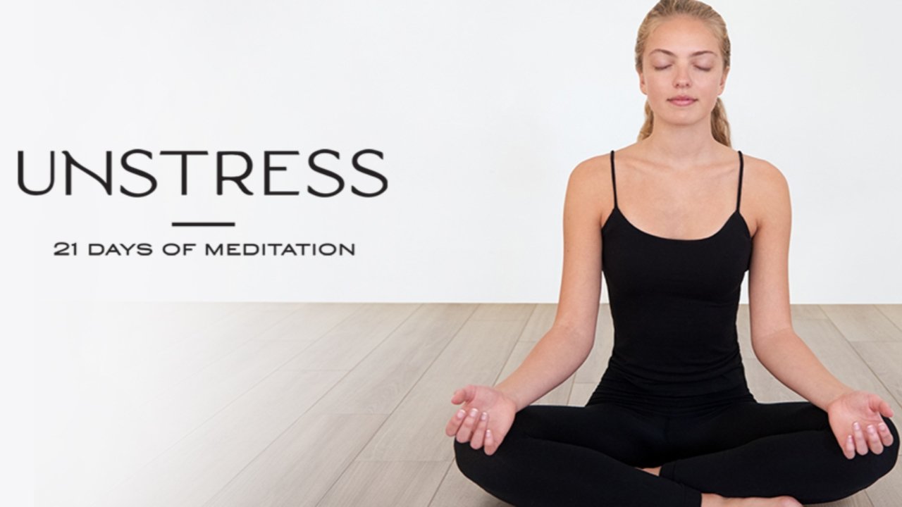 Unstress 21 Days of Meditation backdrop