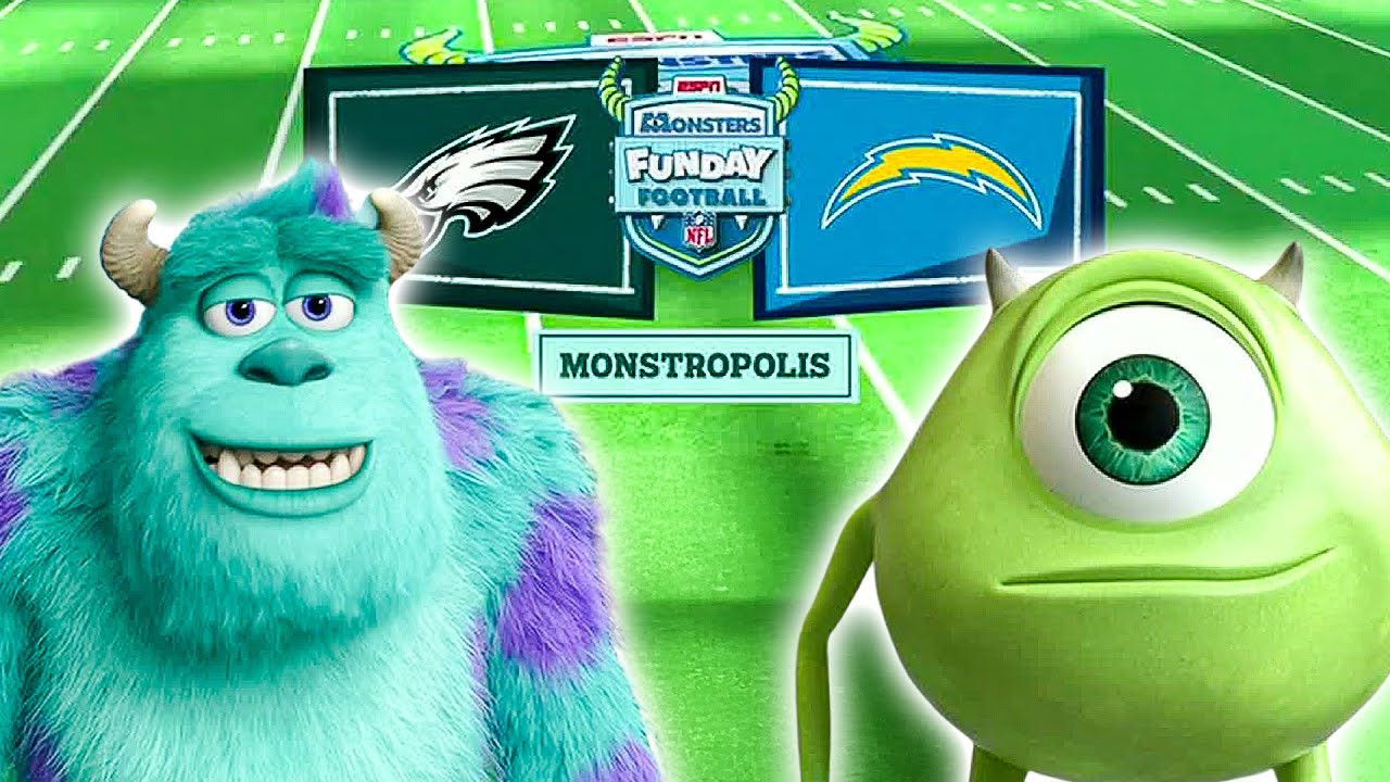 Monsters Funday Football backdrop