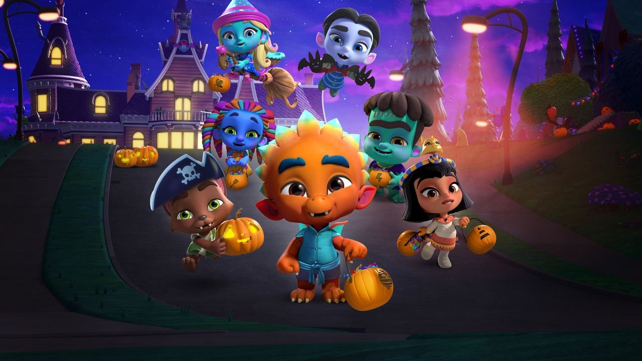 Super Monsters Save Halloween backdrop