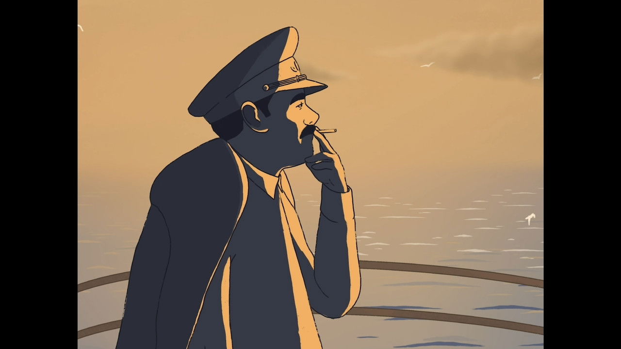 The Captain and the Caspian Sea backdrop