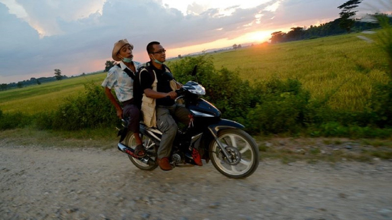 Democracy Road backdrop