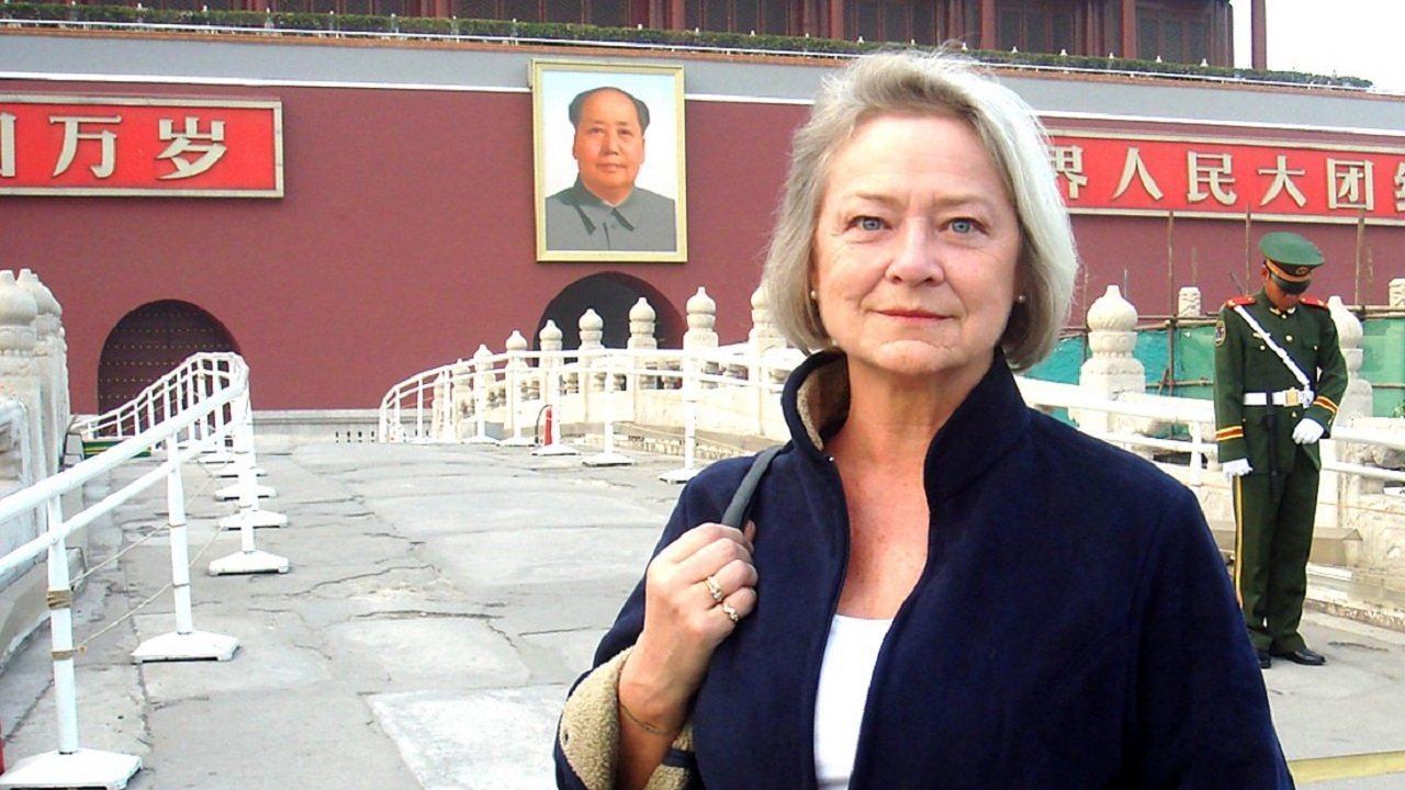 Kate Adie Returns to Tiananmen Square backdrop
