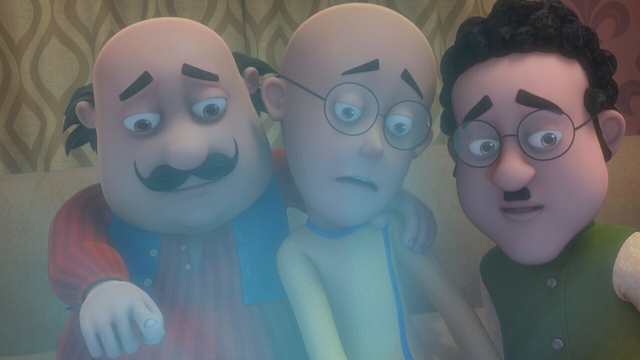 Motu Patlu in the Game of Zones backdrop