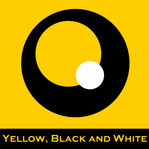 Yellow, Black & White logo