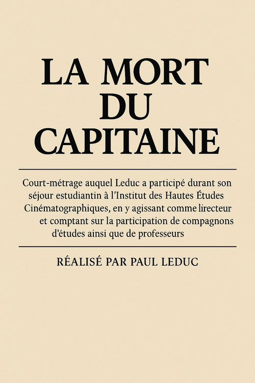 La mort du capitaine
