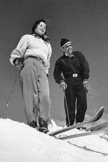 Skiing Scene in Quebec