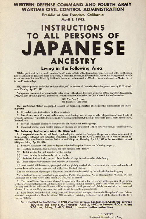 Japanese Relocation poster