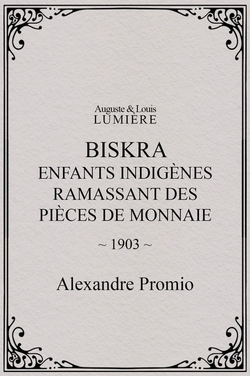 Biskra : enfants indigènes ramassant des pièces de monnaie