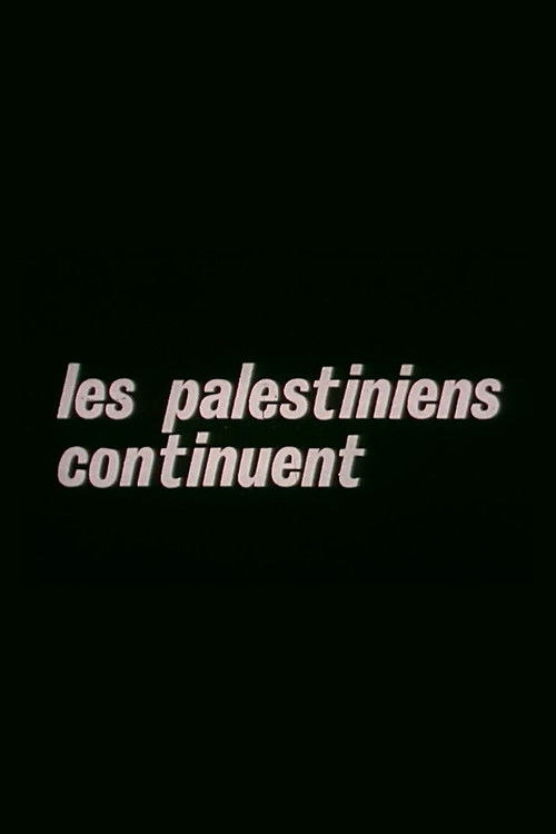 Les Palestiniens continuent poster