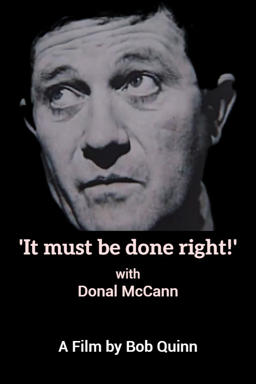 'It must be done right!' with Donal mcCann