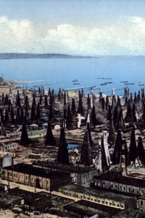 Röd sol över Nobels oljefält poster