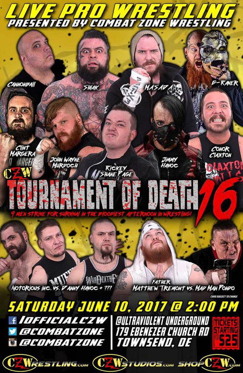 CZW Tournament of Death 16 poster