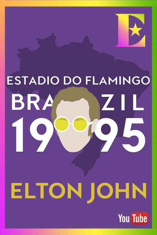 Elton John - Estadio Do Flamengo, Rio, Brasil 1995 poster