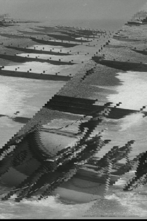 Launch of the Worthing Lifeboat Coming Ashore poster