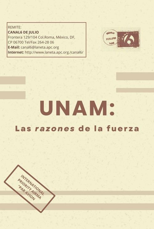 UNAM: Las razones de la fuerza poster