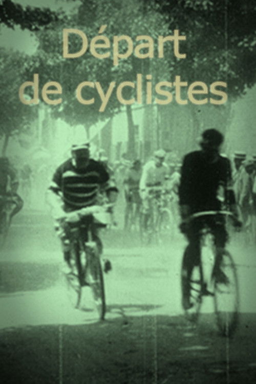 Départ de cyclistes poster