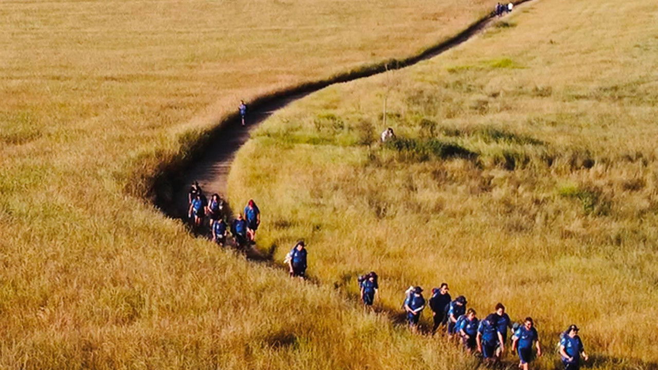 On the Blue Way backdrop
