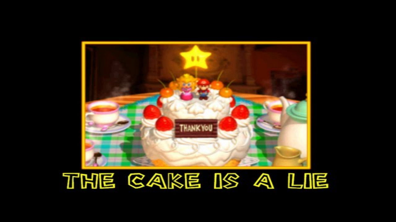 The Cake is a Lie! backdrop